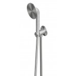 Shower head W/ hose, holder and outlet elbow 1 jet AISI 316, color: Chrome surface: Brushed Hand showers Shower head W/ hose, holder and outlet elbow 1 jet AISI 316, color: Chrome surface: Brushed Hand showers