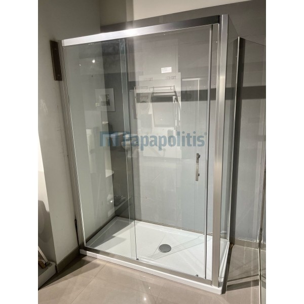 Shower enclosure Rectangle 134x70x195 6mm sliding surface: Glossy, color: Chrome Rectangular Shower enclosure Rectangle 134x70x195 6mm sliding surface: Glossy, color: Chrome Rectangular