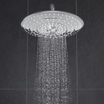 Shower slider rail with head material: Brass With diverter, color: Chrome surface: Glossy Shower rails with head