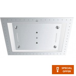 Shower head Ceiling-mounted 76,2x101,6 material: Brass, style: 6 sprays, color: Chrome surface: Glossy