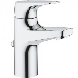 Wash basin tap Deck-mounted material: Brass mixer With pop-up waste set Μ size S-Size, color: Chrome surface: Glossy Deck-mounted
