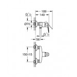 Shower tap Wall-mounted exposed material: Brass mixer without hand shower, hose and holder, color: Chrome surface: Glossy Wall-mouned exposed Shower tap Wall-mounted exposed material: Brass mixer without hand shower, hose and holder, color: Chrome surface: Glossy Wall-mouned exposed