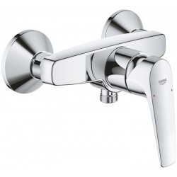 Shower tap Wall-mounted exposed material: Brass mixer without hand shower, hose and holder, color: Chrome surface: Glossy Wall-mouned exposed
