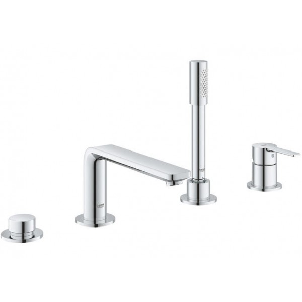 Bathtub tap Deck-mounted external part material: Brass, color: Chrome surface: Glossy Deck-mounted