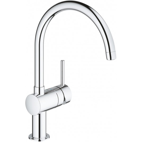 Kitchen tap Deck-mounted material: Brass C spout, color: Chrome surface: Glossy Deck-mounted Kitchen tap Deck-mounted material: Brass C spout, color: Chrome surface: Glossy Deck-mounted