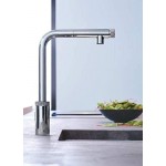 Kitchen tap Deck-mounted material: Brass with shower, color: Chrome surface: Glossy Deck-mounted Kitchen tap Deck-mounted material: Brass with shower, color: Chrome surface: Glossy Deck-mounted