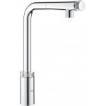 Kitchen tap Deck-mounted material: Brass with shower, color: Chrome surface: Glossy Kitchen tap Deck-mounted material: Brass with shower, color: Chrome surface: Glossy