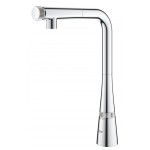 Μπαταρία κουζίνας επικαθήμενη από ορείχαλκο με ντους 1 ροής, L-Spout, χρώμα: Χρωμέ επιφάνεια: Γυαλιστερή Επικαθήμενες