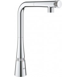 Kitchen tap Deck-mounted material: Brass with shower with SmartControl, color: Chrome surface: Glossy Deck-mounted