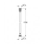 Σπιράλ 175cm από πλαστικό Hard graphite, χρώμα: Γκρι επιφάνεια: Ματ Σπιράλ τηλεφώνου