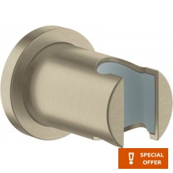 Στήριγμα ντους σταθερό από ορείχαλκο Φ50mm, Brushed Nickel, χρώμα: Χρωμέ επιφάνεια: Βουρτσισμένη