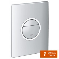 Πλακέτα εντοιχιζόμενου καζανακίου με φωτισμό LED από ABS διπλής ενέργειας με πνευματικό μηχανισμό, χρώμα: Χρωμέ επιφάνεια: Γυαλιστερή Πλακέτες