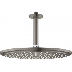 Κεφαλή ντους οροφής 31x31 από ορείχαλκο 1 ροής brushed hard graphite, χρώμα: Γκρι επιφάνεια: Βουρτσισμένη Κεφαλές ντους