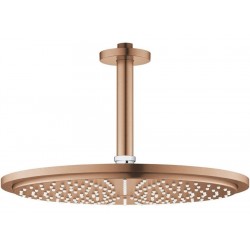 Shower head Ceiling-mounted 31x31 material: Brass, style: 1 spray brushed warm sunset, color: Pink Gold surface: Brushed