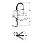 Kitchen tap Deck-mounted material: Brass With Pull-Out Spray 2 jets Supersteel, color: Chrome surface: Brushed Deck-mounted Kitchen tap Deck-mounted material: Brass With Pull-Out Spray 2 jets Supersteel, color: Chrome surface: Brushed Deck-mounted