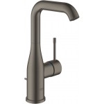 Wash basin tap Deck-mounted L size material: Brass mixer With pop-up waste set L-Size, Brushed Hard Graphite, color: Grey surface: Brushed Deck-mounted Wash basin tap Deck-mounted L size material: Brass mixer With pop-up waste set L-Size, Brushed Hard Graphite, color: Grey surface: Brushed Deck-mounted