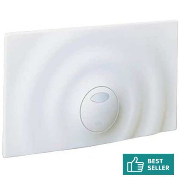 Πλακέτα εντοιχιζόμενου καζανακίου από ABS διπλής ενέργειας με πνευματικό μηχανισμό, χρώμα: Λευκό επιφάνεια: Ματ Πλακέτες