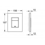 Πλακέτα εντοιχιζόμενου καζανακίου brushed warm sunset από ABS διπλής ενέργειας με πνευματικό μηχανισμό, χρώμα: Ροζ Χρυσό επιφάνεια: Βουρτσισμένη Πλακέτες