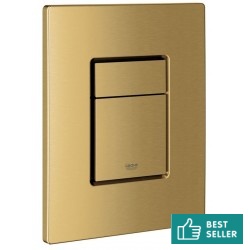 Flush wall plates for concealed cistern brushed cool sunrise dual flush valve material: ABS Pneumatic, color: Gold surface: Brushed