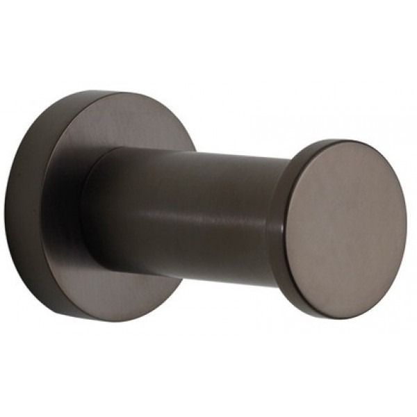 Άγκιστρο από ορείχαλκο μονό Brushed Black Chrome, χρώμα: Μαύρο επιφάνεια: Βουρτσισμένη