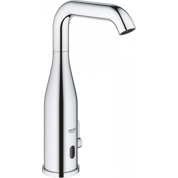 Wash basin tap Deck-mounted electronic L size material: Brass Without waste, color: Chrome surface: Glossy Deck-mounted