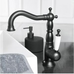 Wash basin tap Deck-mounted L size material: Brass mixer With pop-up waste set, color: Black surface: Matt Deck-mounted Wash basin tap Deck-mounted L size material: Brass mixer With pop-up waste set, color: Black surface: Matt Deck-mounted