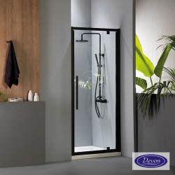 Shower enclosure Linear 80x195 6mm opening surface: Matt, color: Black Linear