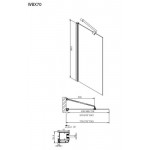 Bathtub enclosure Linear 70x140 6mm fixed surface: Glossy, color: Chrome Linear Bathtub enclosure Linear 70x140 6mm fixed surface: Glossy, color: Chrome Linear