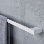Πετσετοθήκη 60cm σταθερή από ορείχαλκο μονή, χρώμα: Λευκό επιφάνεια: Ματ Πετσετοθήκες