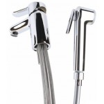 Wash basin tap Deck-mounted material: Brass S size with hand shower With pop-up waste set S-Size, color: Chrome surface: Glossy Deck-mounted