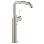 Wash basin tap Deck-mounted for free-standing washbasin material: Brass mixer Without waste supersteel, color: Chrome surface: Brushed Deck-mounted
