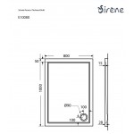 Shower tray Rectangular 100x80x5,5 material: Acrylic, color: White surface: Glossy Rectangular Shower tray Rectangular 100x80x5,5 material: Acrylic, color: White surface: Glossy Rectangular