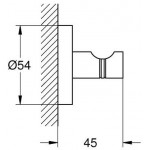 Άγκιστρο από ορείχαλκο μονό Brushed warm sunset, χρώμα: Ροζ Χρυσό επιφάνεια: Βουρτσισμένη Άγκιστρα