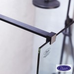 Shower enclosure Linear 80x200 8mm fixed surface: Matt, color: Black Linear