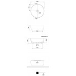 Νιπτήρας ελευθέρας τοποθέτησης 39x39x14 από πορσελάνη χωρίς οπή  χωρίς υπερχείλιση pearl, χρώμα: Λευκό επιφάνεια: Ματ Ελευθέρας τοποθέτησης