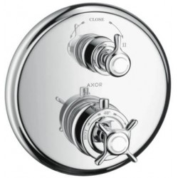 Shower tap Wall-mounted external part 2 way material: Brass mixer With plate without hand shower, hose and holder, color: Chrome surface: Glossy