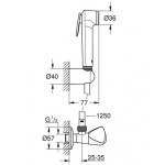 Bidet system Fixed temperature material: ABS, color: Chrome surface: Glossy Exposed bidet hand shower systems Bidet system Fixed temperature material: ABS, color: Chrome surface: Glossy Exposed bidet hand shower systems