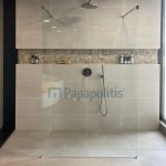 Καμπίνα ντουζιέρας ευθύγραμμη 120x200 8mm σταθερή E Series, κρύσταλλο επιφάνεια: Γυαλιστερή, χρώμα: Χρωμέ Ευθύγραμμες