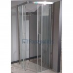 Καμπίνα ντουζιέρας τετράγωνη 78x78x200 5mm ανοιγόμενη επιφάνεια: Γυαλιστερή, χρώμα: Χρωμέ Τετράγωνες