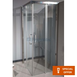 Shower enclosure Square 78x78x200 5mm opening surface: Glossy, color: Chrome Square