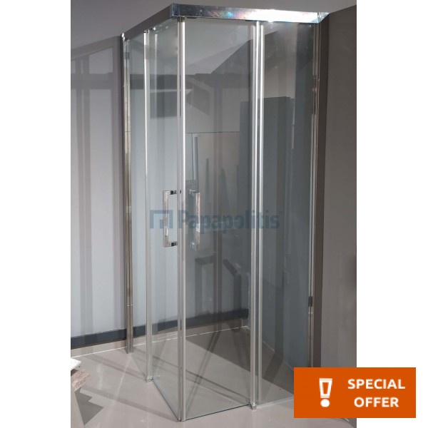 Καμπίνα ντουζιέρας τετράγωνη 78x78x200 5mm ανοιγόμενη επιφάνεια: Γυαλιστερή, χρώμα: Χρωμέ Τετράγωνες Καμπίνα ντουζιέρας τετράγωνη 78x78x200 5mm ανοιγόμενη επιφάνεια: Γυαλιστερή, χρώμα: Χρωμέ Τετράγωνες