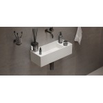 Washbasin Wall-mounted 55x22x15 55 WM no pedestal With 1 bowl Without hole material: Solid Surface, color: White surface: Matt Wall-mounted