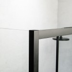 Καμπίνα ντουζιέρας ευθύγραμμη 100x195 6mm συρόμενη κρύσταλλο διαφανές Clear CleanGlass επιφάνεια: Ματ, χρώμα: Μαύρο Ευθύγραμμες