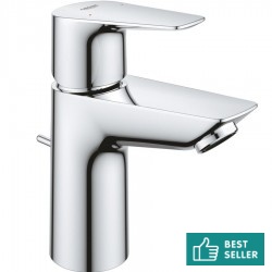 Wash basin tap Deck-mounted material: Brass mixer With pop-up waste set Μ size New,, color: Chrome surface: Glossy Deck-mounted