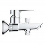 Bathtub tap Wall-mounted exposed material: Brass without hand shower, hose and holder New mixer, color: Chrome surface: Glossy Bathtub tap Wall-mounted exposed material: Brass without hand shower, hose and holder New mixer, color: Chrome surface: Glossy