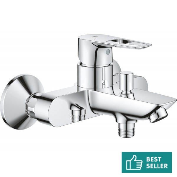 Bathtub tap Wall-mounted exposed material: Brass without hand shower, hose and holder New mixer, color: Chrome surface: Glossy Bathtub tap Wall-mounted exposed material: Brass without hand shower, hose and holder New mixer, color: Chrome surface: Glossy
