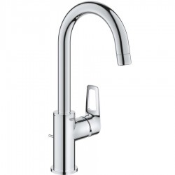 Wash basin tap Deck-mounted L size material: Brass mixer With pop-up waste set New, L-Size, color: Chrome surface: Glossy