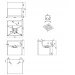 Washbasin Wall-mounted 30x30x28 30 SH no pedestal / Without overflow With 1 bowl Without hole material: Solid Surface, color: White surface: Matt Wall-mounted Washbasin Wall-mounted 30x30x28 30 SH no pedestal / Without overflow With 1 bowl Without hole material: Solid Surface, color: White surface: Matt Wall-mounted