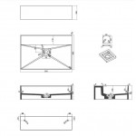 Washbasin Wall-mounted 60x40x16 60 WM no pedestal / Without overflow With 1 bowl Without hole material: Solid Surface, color: White surface: Matt
