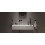 Νιπτήρας επίτοιχος 90x45x16 90 WM με 1 γούρνα χωρίς κολώνα / χωρίς υπερχείλιση χωρίς οπή  από solid surface, χρώμα: Λευκό επιφάνεια: Ματ Επίτοιχοι